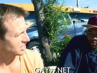 Wild interracial gay sex