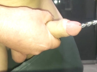 Cock sounding and cum