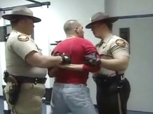 Horny male in fabulous uniform homo porn scene