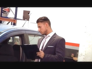 Muscle guys fucking Business man