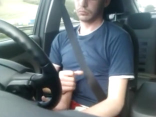 Wank And Cum In Car